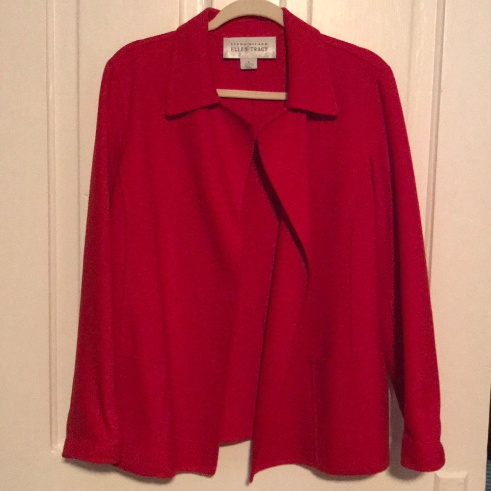 Ellen Tracy Vintage Red Wool Jacket